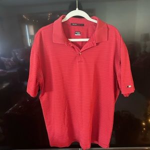 Tiger Woods x Nike Collection Red Golf Polo — Mens XL